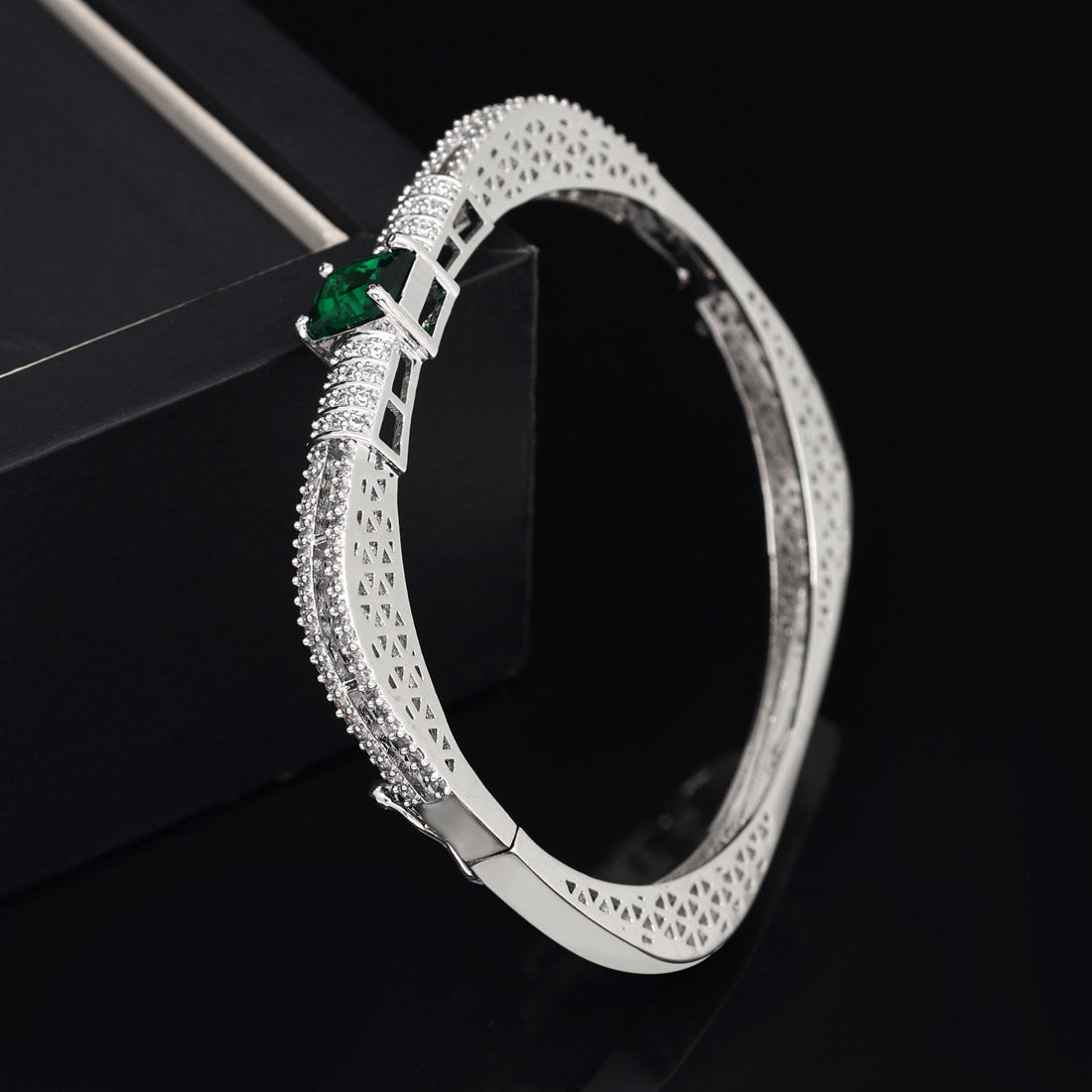 Green Color American Diamond Bracelet