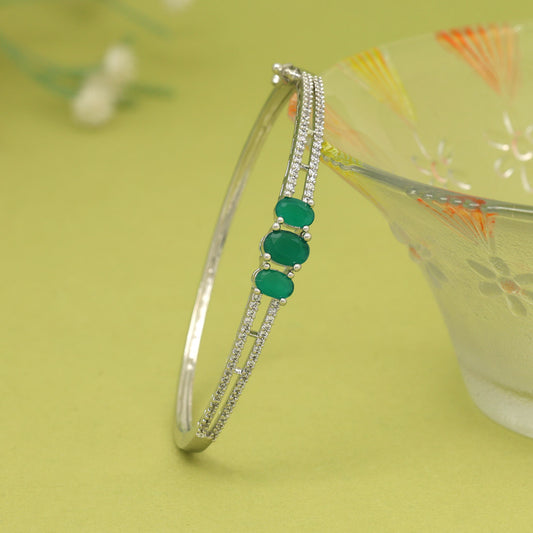 Adjustable Green American Diamond Bracelet