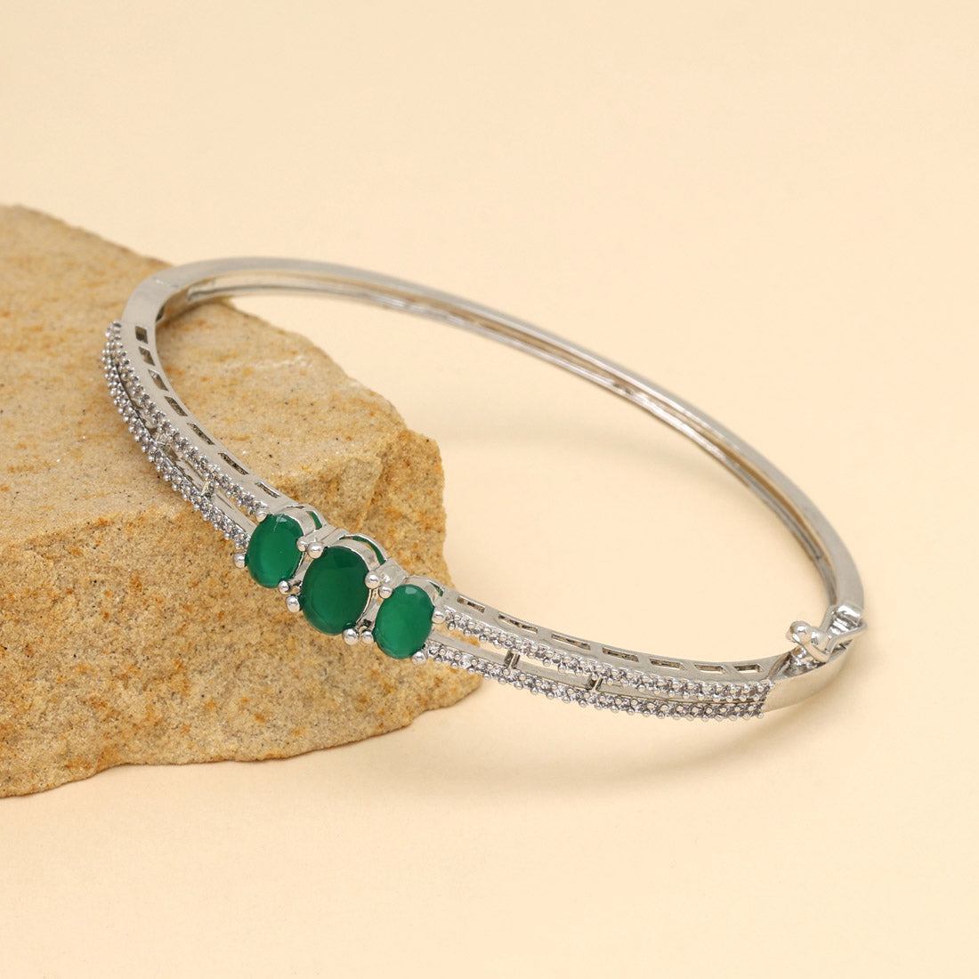 Adjustable Green American Diamond Bracelet