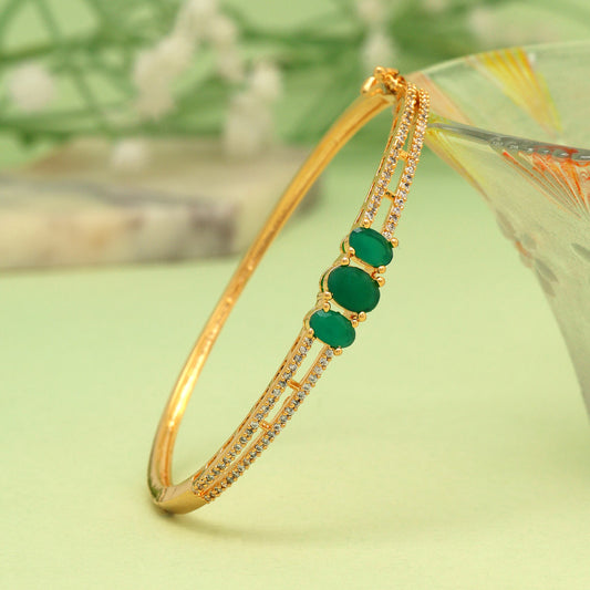 Adjustable Green American Diamond Bracelet